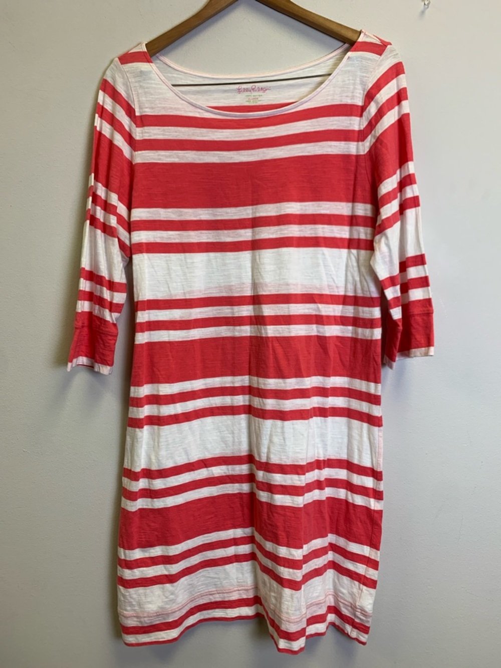 Lilly Pulitzer Red and White Striped Midi Dress
